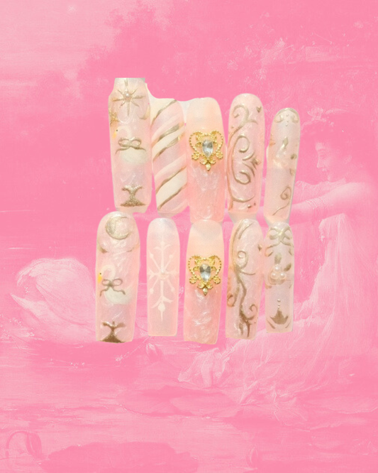'Swan Lake Season' Spelled Press-On Nails for Princess Treatment