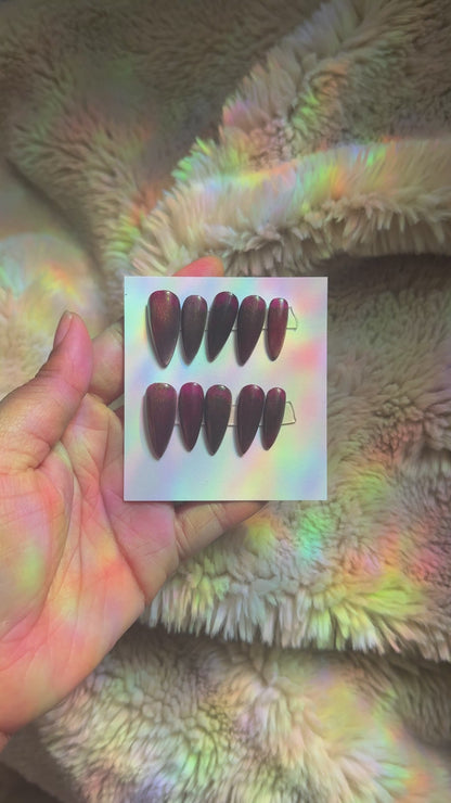 'Spelled Velvet' Spelled Press-On Nails for Peace and Meditation
